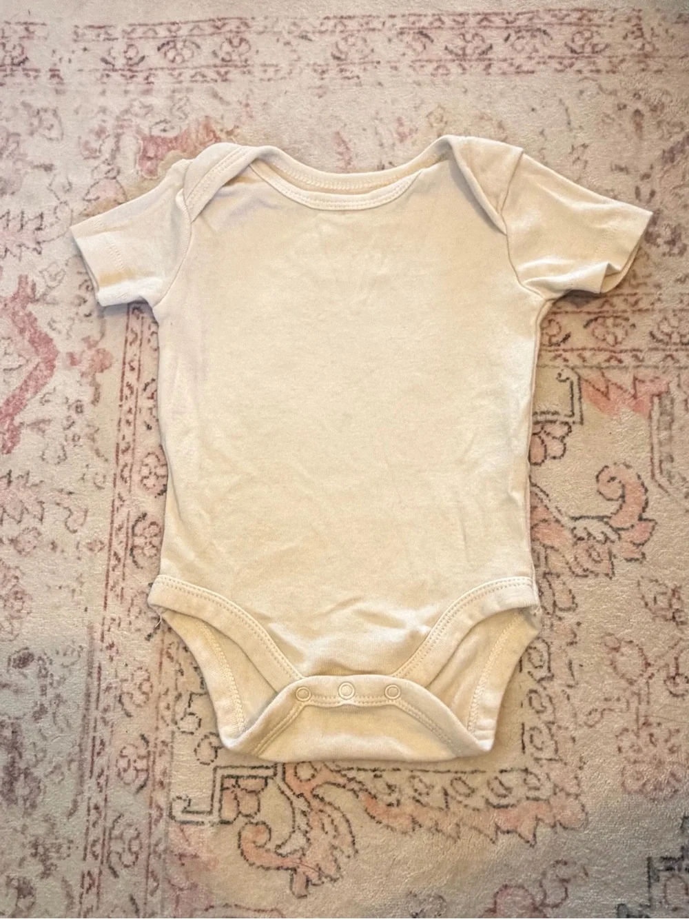 Burt's Bees Baby Cream Short-Sleeve Organic Bodysuit Onesie